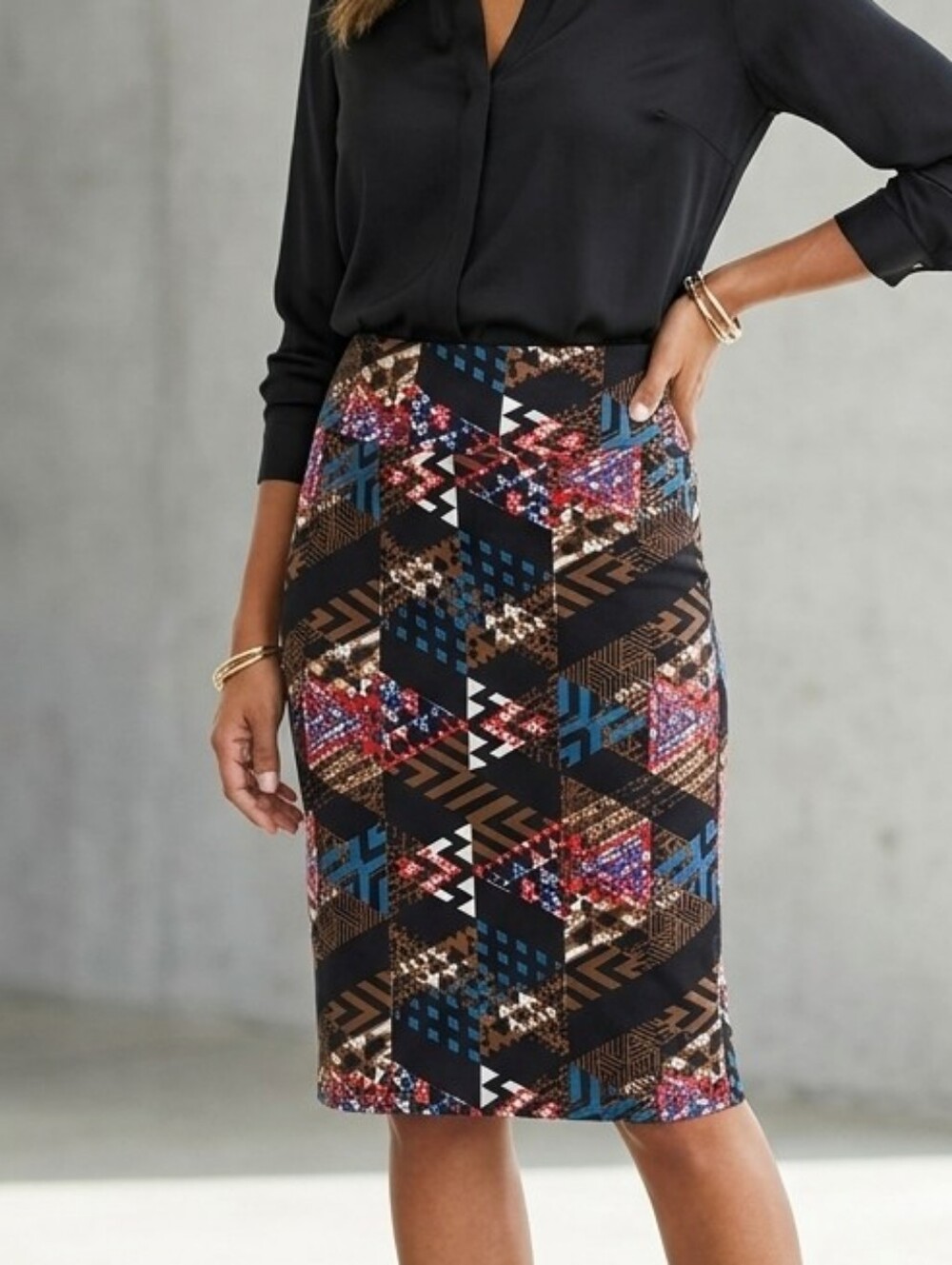 #262 LuLaRoe Geometric Pattern Pencil Skirt